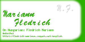 mariann fledrich business card